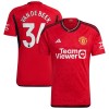 Maillot de Supporter Manchester United Van De Beek 34 Domicile 2023-24 Pour Homme